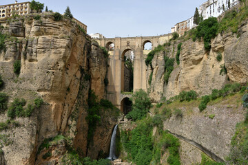 Puente Nuevo, the new bridge of Ronda in Andalucia, spanning over the gorge of the El Tajo