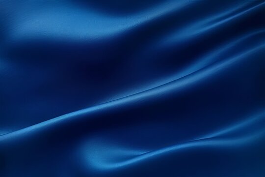 dark blue abstract background, satin silky. old navy blue color. background space design. soft wave fold, Generative AI