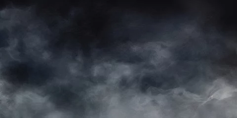 Fototapeten gray grunge smoke texture,  dark sky,  black night cloud, horror theme background, Generative AI © Yash