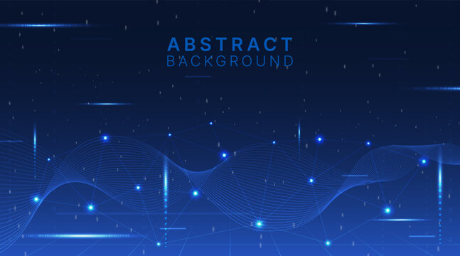Abstract Waving Particle Technology Background Design.
