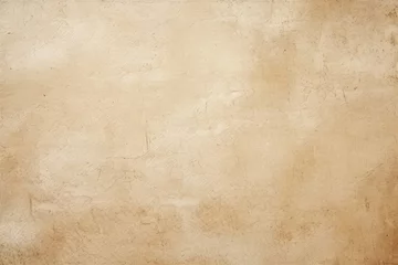 Tuinposter old watercolor paper texture, brown beige color, vintage grunge rough surface background, Generative AI © Yash