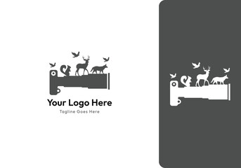 Wildlife Photography Logo Design, Set of Animal Photography Wildlife Logo