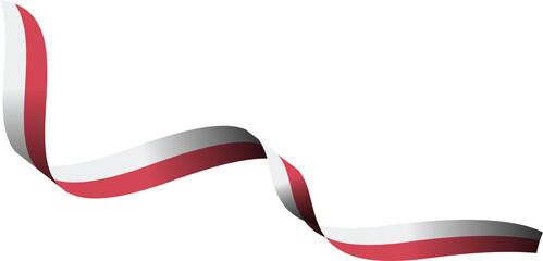 Poland Flag Ribbon Shape