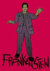 Full body image of monster Frankenstein