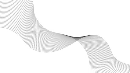 Technology abstract lines on white background. Undulate Grey Wave Swirl, frequency sound wave, twisted curve lines with blend effect.	