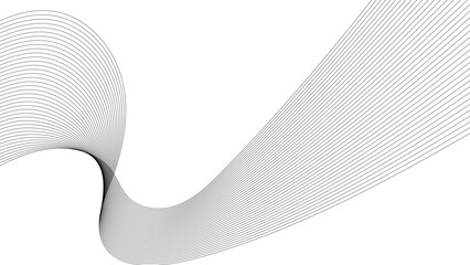 Technology abstract lines on white background. Undulate Grey Wave Swirl, frequency sound wave, twisted curve lines with blend effect.	