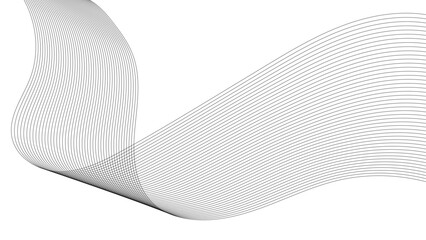 Technology abstract lines on white background. Undulate Grey Wave Swirl, frequency sound wave, twisted curve lines with blend effect.	