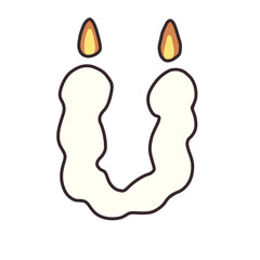 Obraz premium Halloween candle font