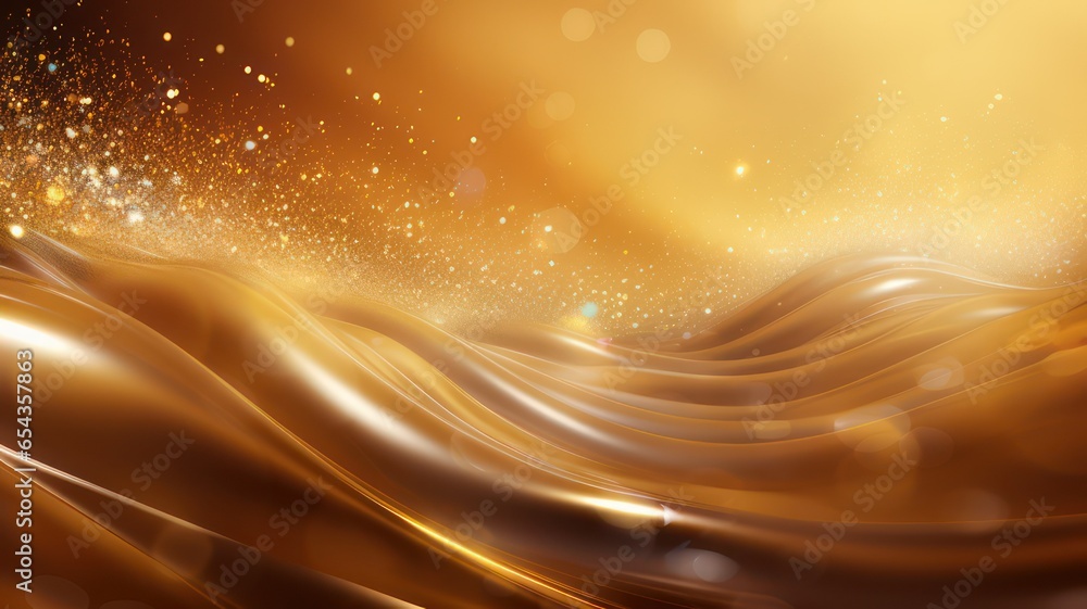 Poster golden shimmering glossy background created with generative ai