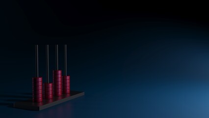 Blue dark background with abacus