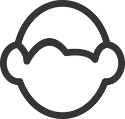 cartoon man head sign