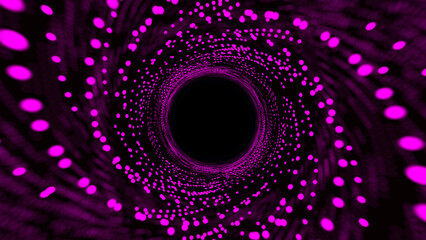 Swirl from dots structure 3d sea.Abstract spiral vortex round background in blue violet color combination. This creative design can be used as a background.
