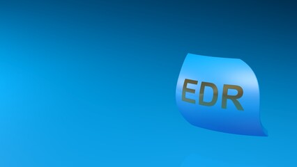 Blue background with blue flag and write EDR