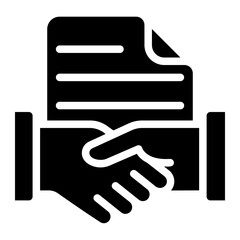 agreement glyph icon