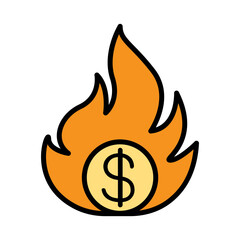 Business crisis icon