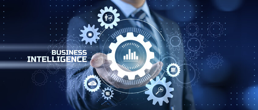 Business intelligence BI concept analytics intelligence Big data analyze.