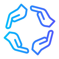 collaboration gradient icon