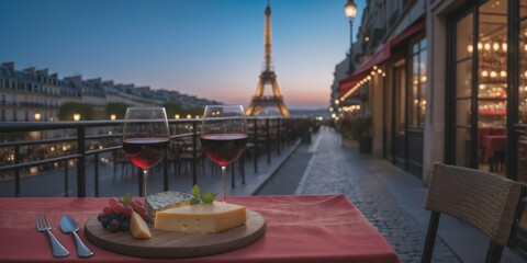 Fototapeta na wymiar Restaurant in Paris at night