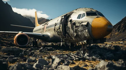 Photo sur Plexiglas Ancien avion Broken airplane.