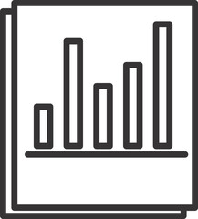 progress report icon flat vector outline 