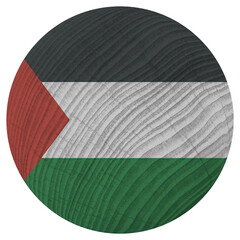 Palestine Country Flag Circle Shape