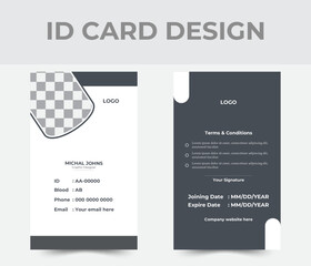 Professional corporate identity card design template.