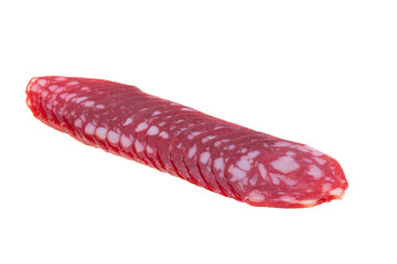 sliced sausage isolated
