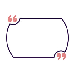 quote box frame line illustration