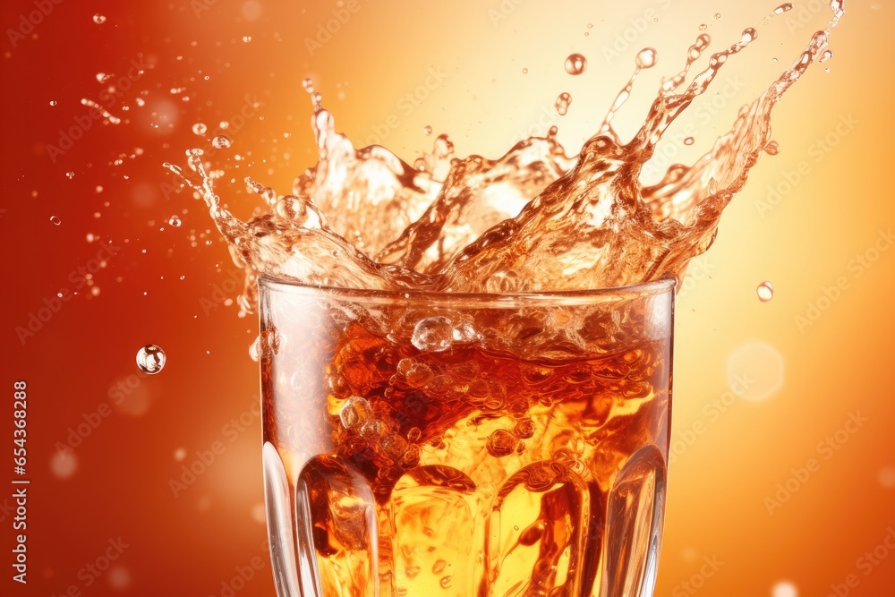 Poster Background with soda bubble Soft drink