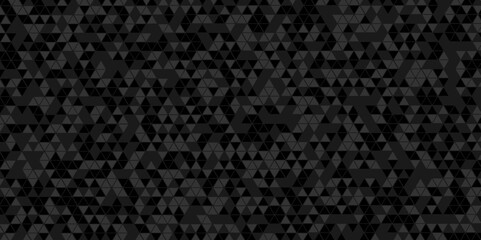 Modern abstract seamless geomatric square dark black pattern background with lines Geometric print composed of triangles. Black triangle tiles pattern mosaic background.