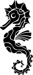 Ethnic seahorse vector, seahorse tattoo style design © Mathilde