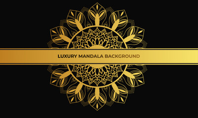 luxury ornamental mandala design background in dark color.