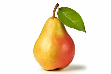 Juicy pear, Sweet, advertising banner isolated on white background,