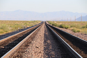 Fototapeta premium Desert train tracks