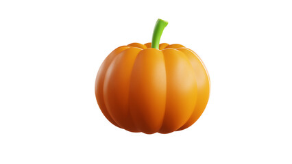 pumpkin orange color 3D rendering