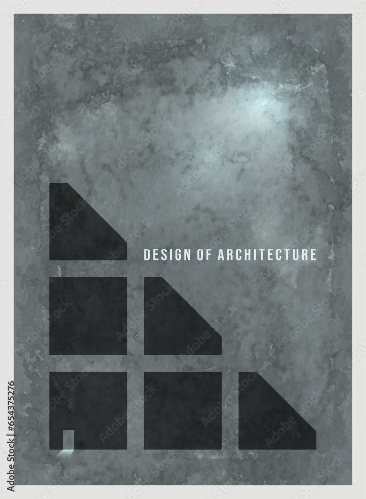 Poster poster with the theme of architecture on a background of aquarel.