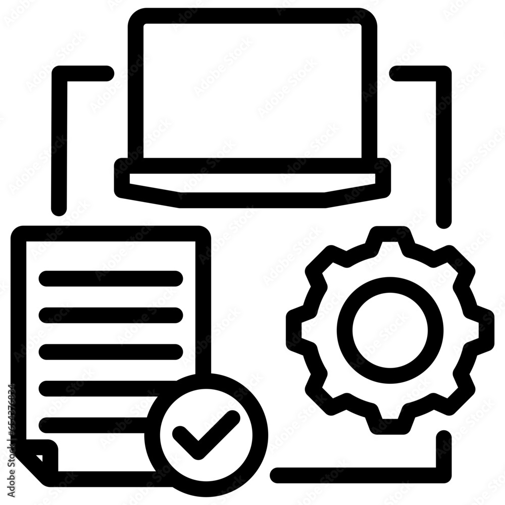 Poster process request outline icon