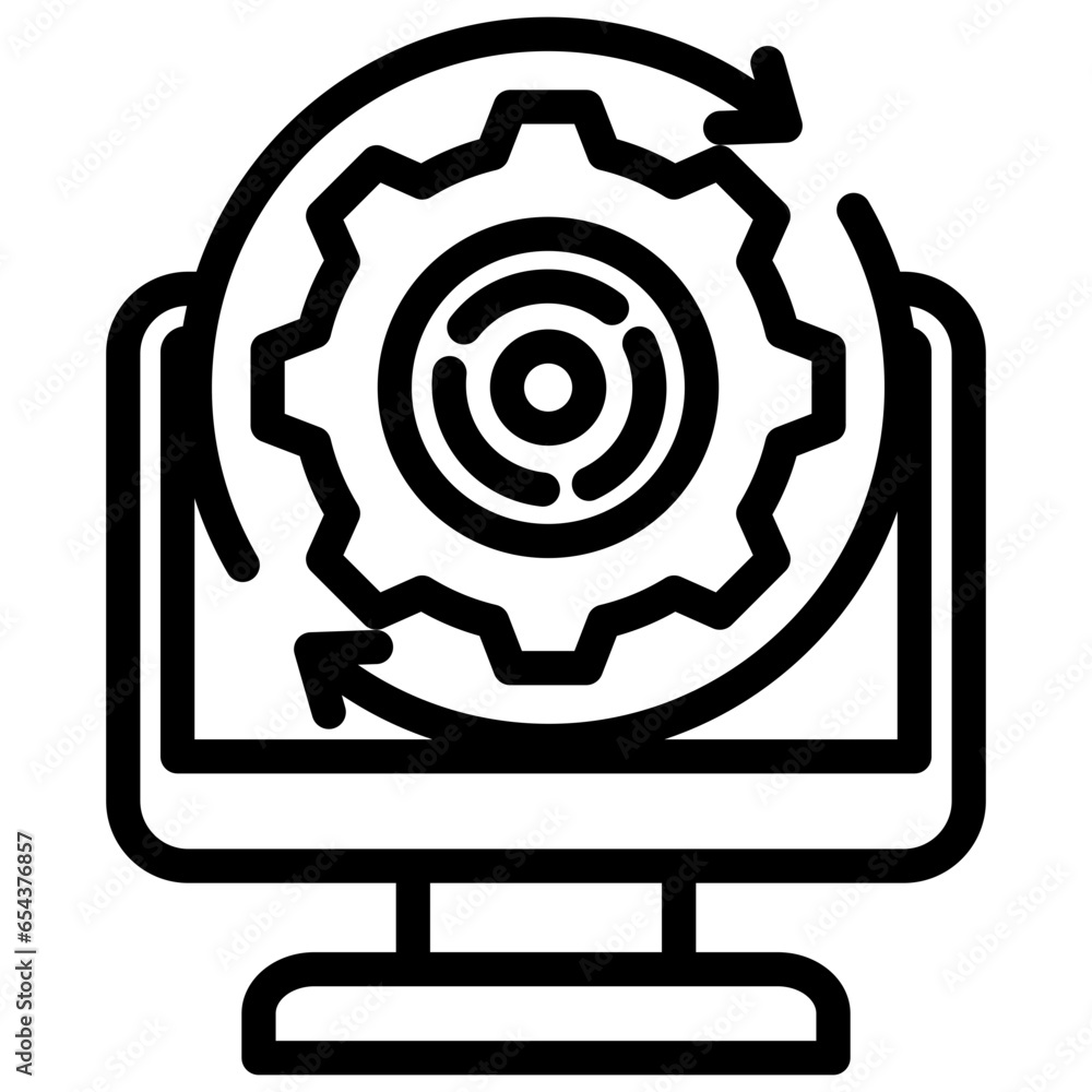 Poster Application Initialization Outline Icon