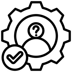 Anonymous Authentication Outline Icon