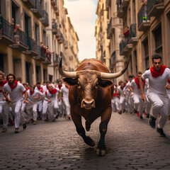 bull on the street