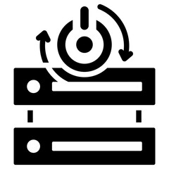 Server Reboot Glyph Icon