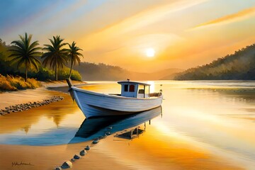 Obraz premium sunset on the beach
