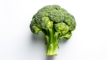 Broccoli isolated on white background. Generative Ai