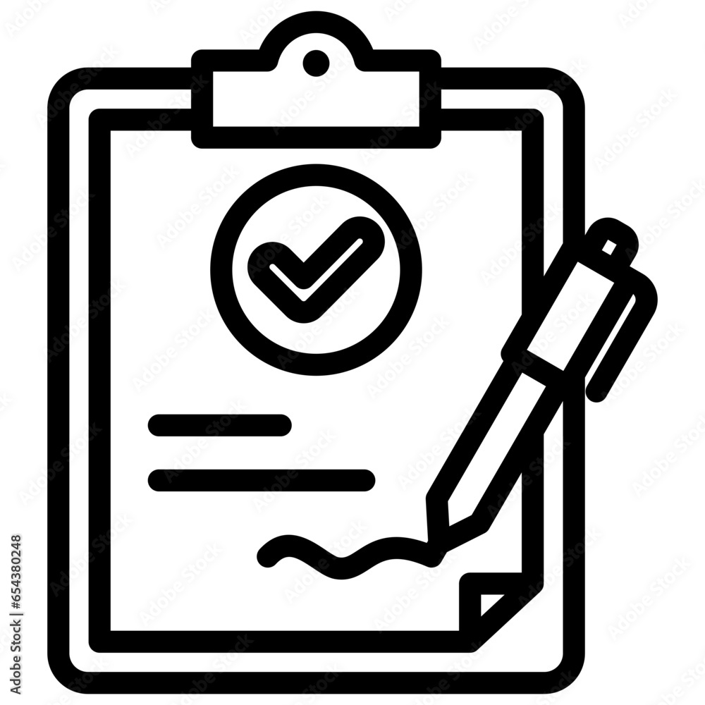 Poster contracts outline icon