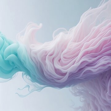 Swirling Pastel Smoke on a Pastel Background