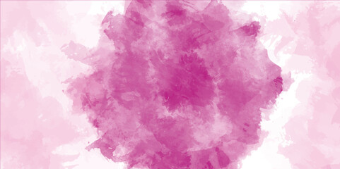 Neon pink and purple ink star watercolor background. Grunge light sky pink, purple and blue shades aquarelle background.