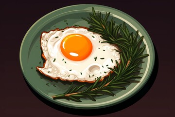 fried egg on plate