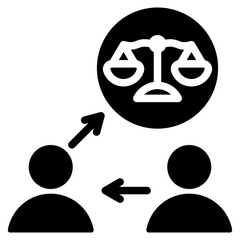 Legal Representation Glyph Icon