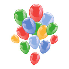 Set of colorful balloons