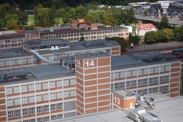 Industrial buildings in Zlín built by Tomáš Baťa the Czech fashion producer